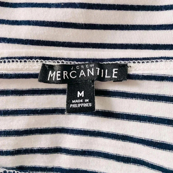 J.CREW Mercantile | Cuffed Striped Boatneck 100% Cotton Shirt Size  Medium - Picture 10 of 11